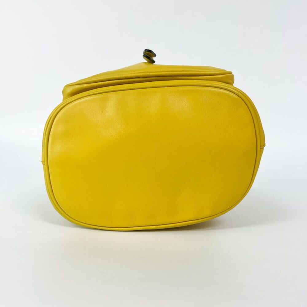 Prada Duet Drawstring Bucket Leather Yellow Leather Handbag - Picture 3 of 13